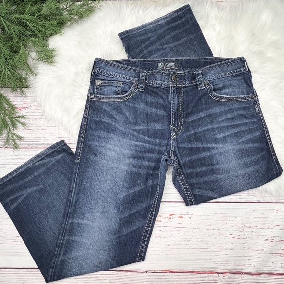 👖Like New |•SILVER JEANS•| Zac Relaxed Fit Bootcut Leg 40x34👖 - Picture 2 of 14